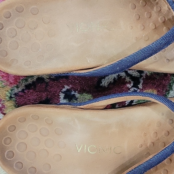 Vionic arch support flip flops sandals Denim blue size 7 - Picture 2 of 6